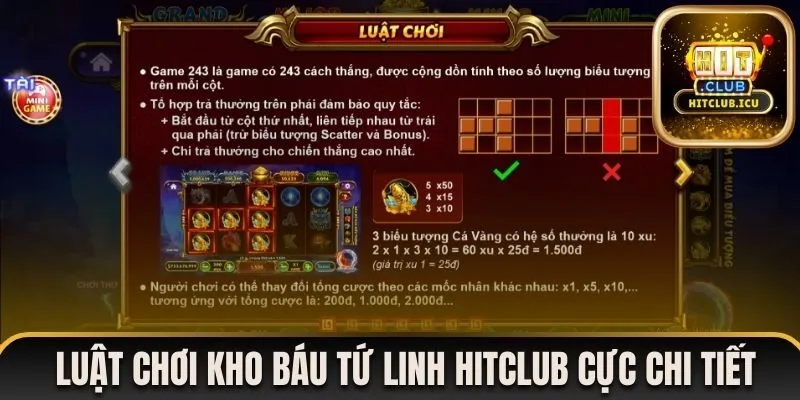 Hướng dẫn luật chơi Kho Báu Tứ Linh Hitclub cực chi tiết