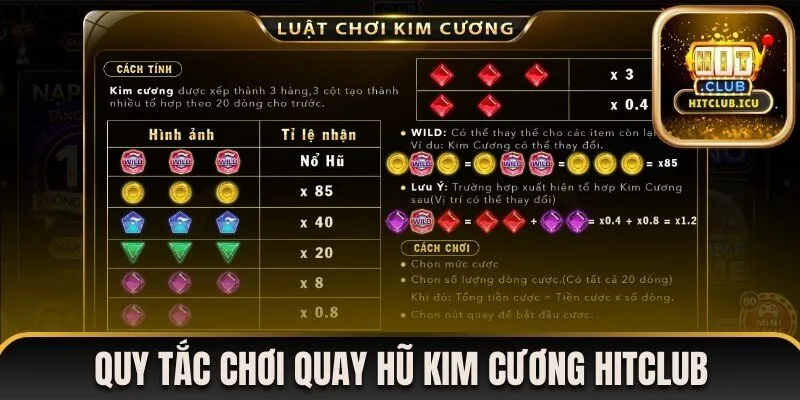 Quy tắc chơi quay hũ Kim Cương Hitclub