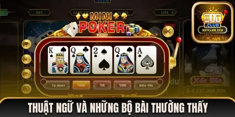 Thuật ngữ và những bộ bài thường thấy trong game bài Poker